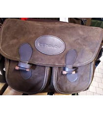 Bőr oldaltáska, két zsebes