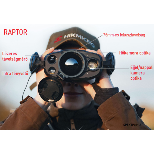 Hikmicro Raptor HM-TS56-75QG/WLVE kétszemes betekintésű hőkamera kereső ultra érzékeny kamerával és lézeres távmérővel