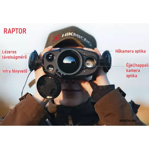 Hikmicro Raptor RH50LN kétszemes betekintésű hőkamera kereső ultra érzékeny kamerával és lézeres távmérővel