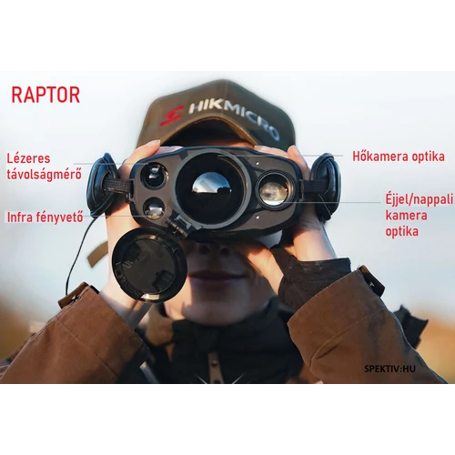 Hikmicro Raptor RH50L kétszemes betekintésű hőkamera kereső ultra érzékeny kamerával és lézeres távmérővel